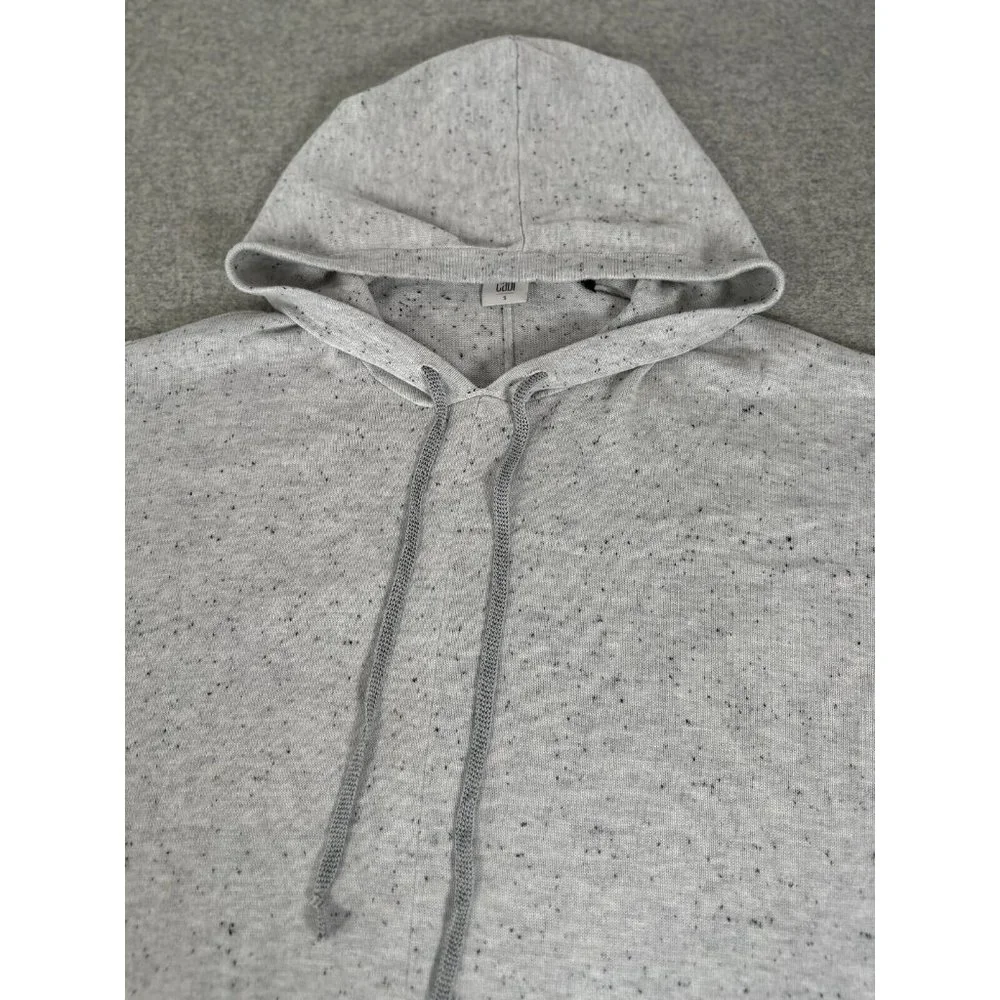 Cabi Small Womens Sweater Hooded Oversized Gray Long Dolman‎ Short Sleeve